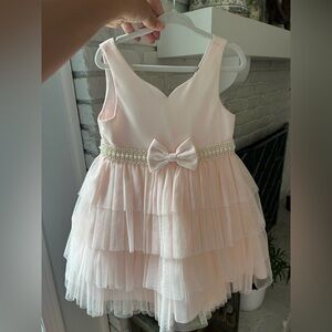 Elegant Pink Layered Kids Formal Dress
